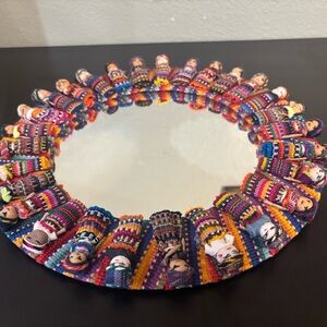 Guatemala Worry Doll handmade mirror